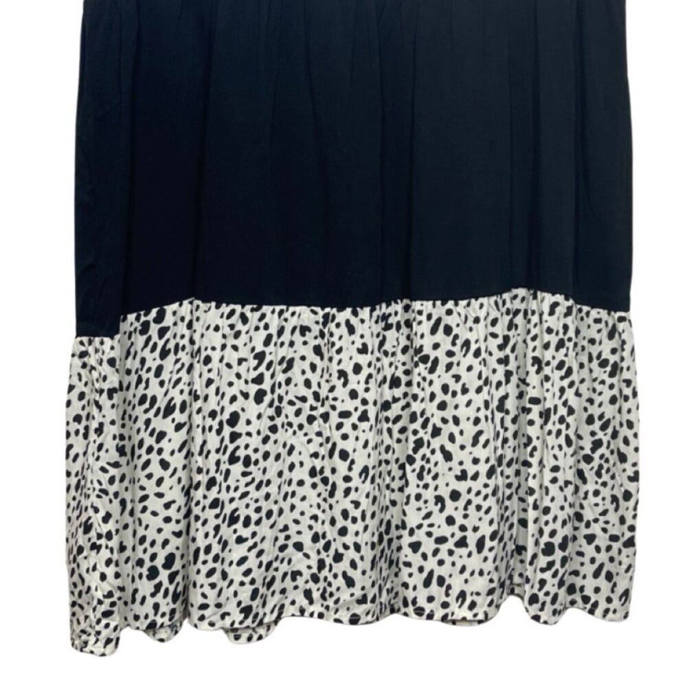 UNBRANDED | Women's Neutral Animal Print Color Block Casual Sundress | Size L - Picture 4 of 12
